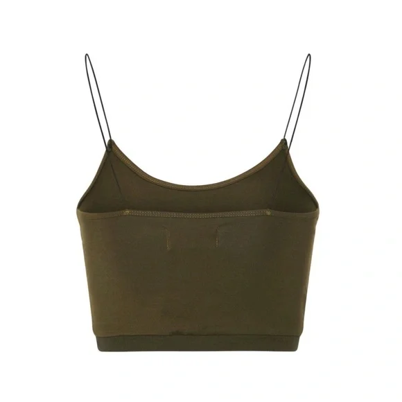 NWT OTS dark khaki boxer crop top - Picture 6 of 9